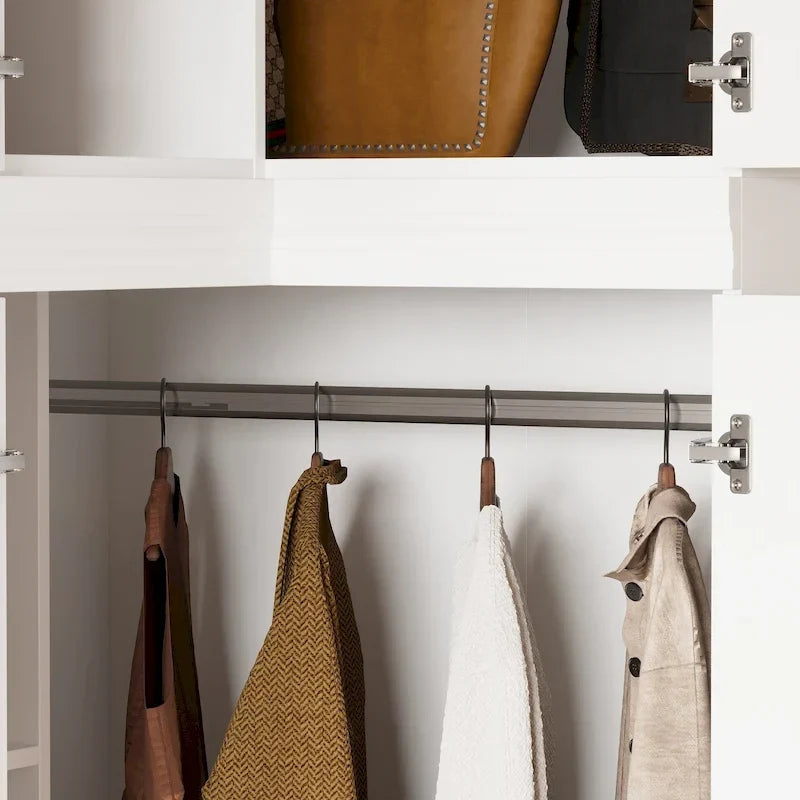 93.9H/74.2H Armoires Wardrobe Closet Cabinet Hanging Drawers Storage – Image 45