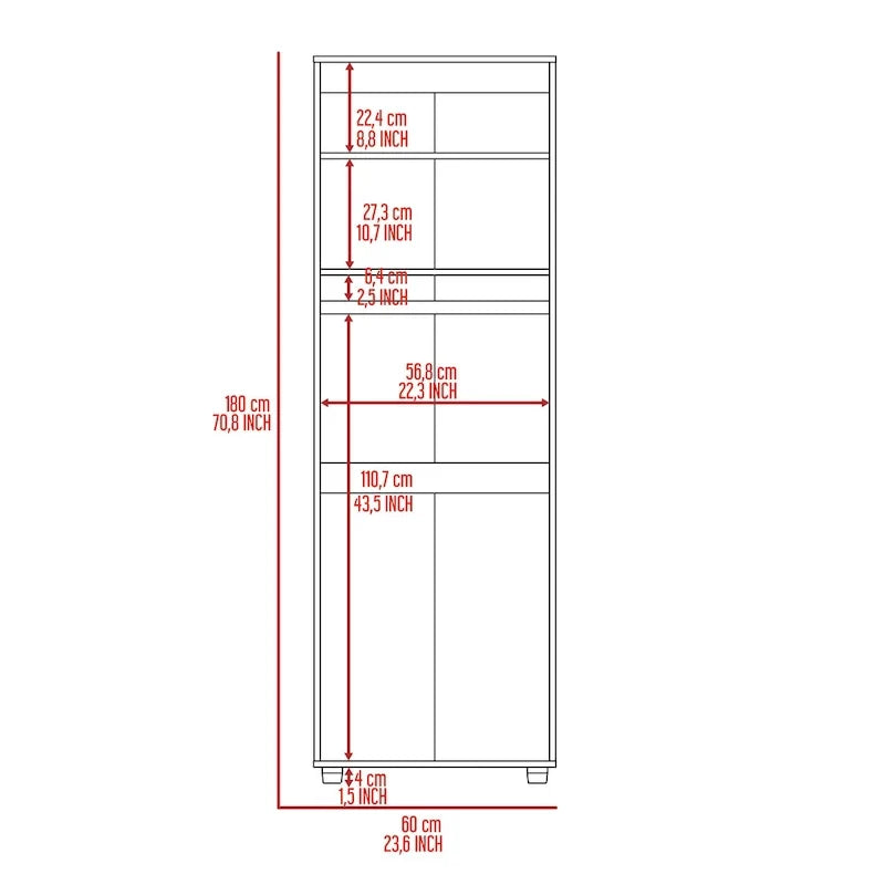 Rose Double Armoire with Hanging Rod – Image 12