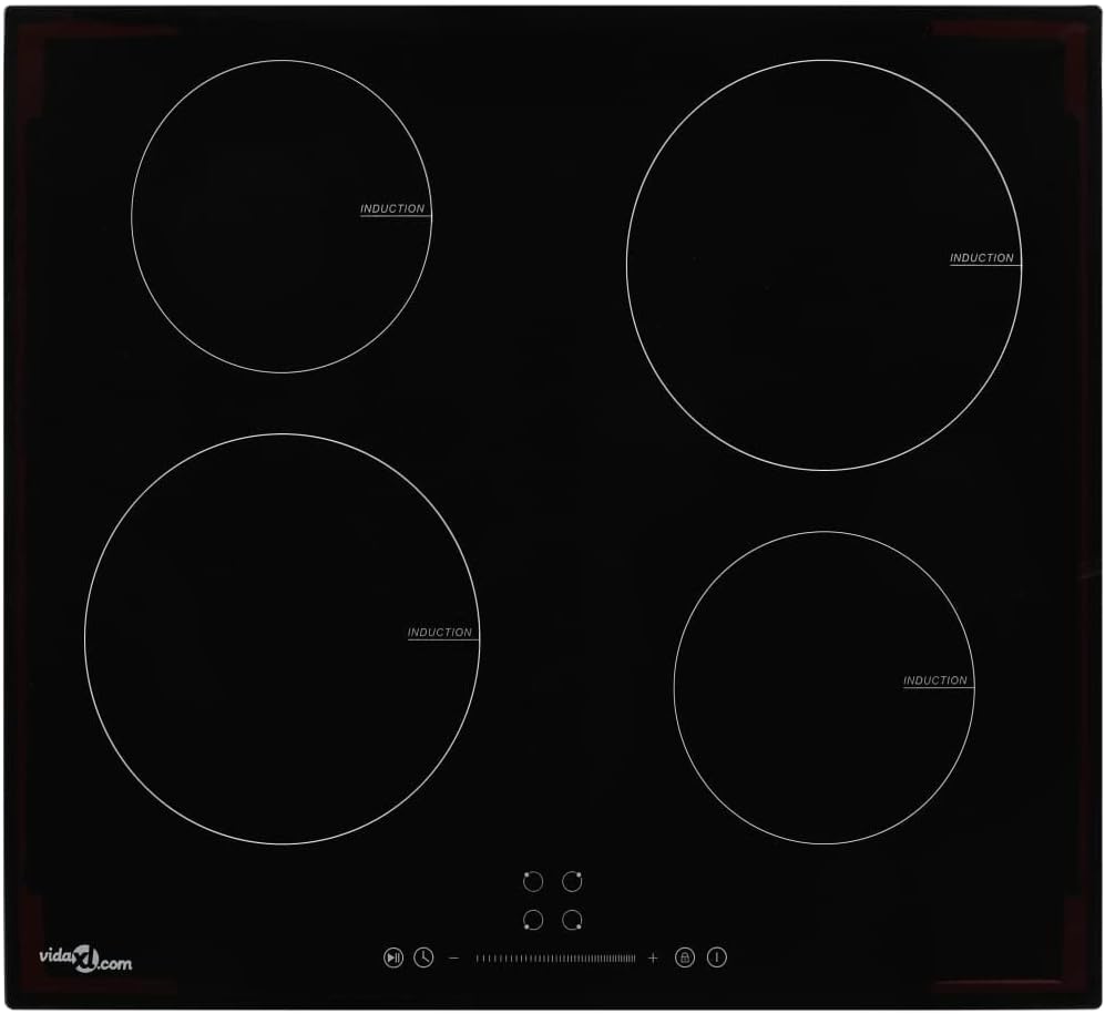 vidaXL Plaque de Cuisson à Induction 4 Brûleurs Contrôle Tactile Table de Cuisson à Induction Plaque Electrique Chauffante Automatique Cuisine Maison 7000W