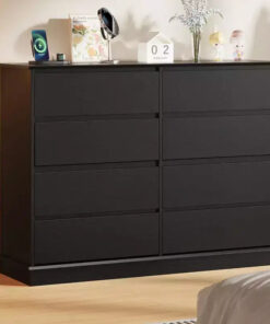 8-Drawer Storage Cabinet, Chest of Drawers with Deep Drawers, Large Wide-Top Closet for Living Room, Hallway, Children's Room