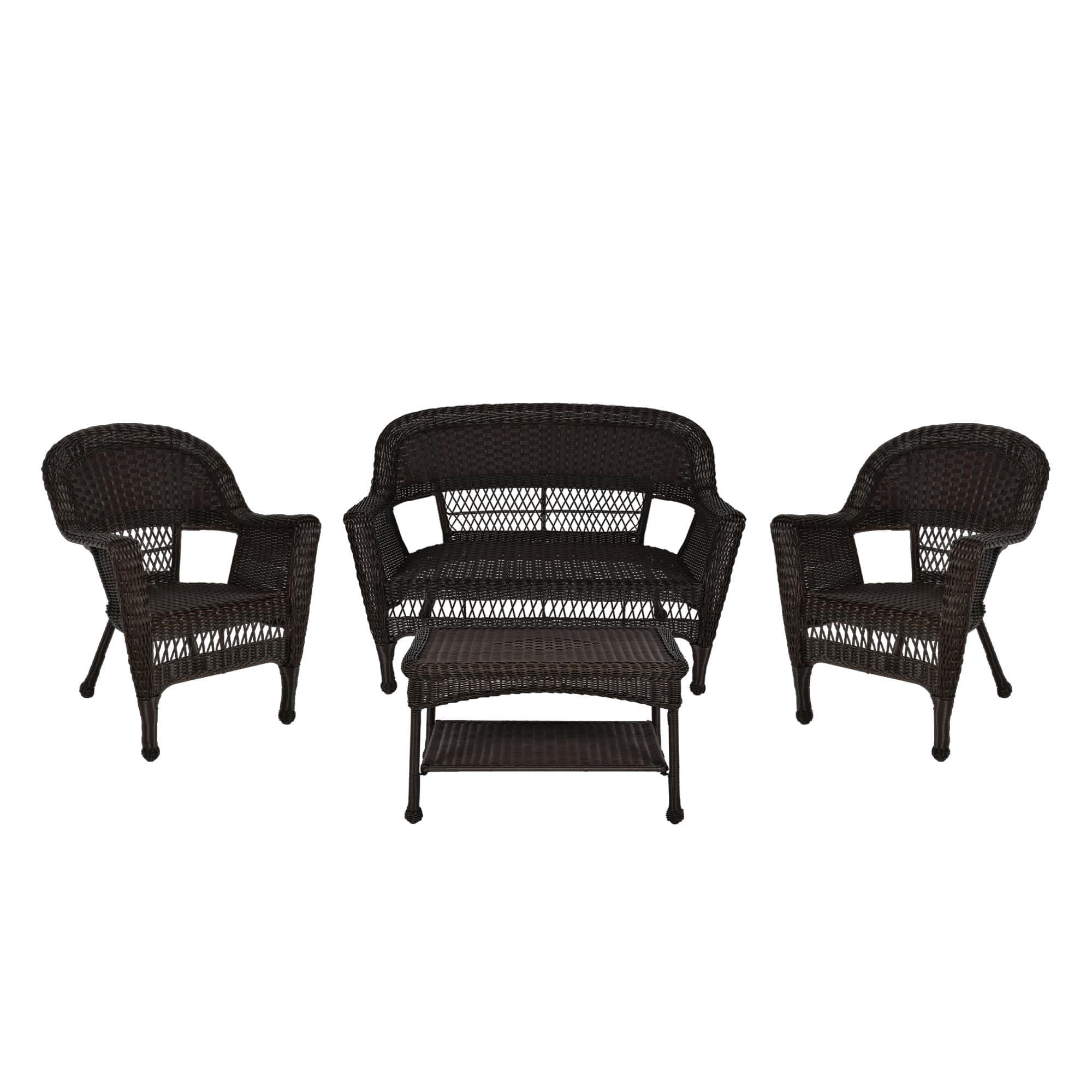 Wicker Patio 4-piece Conversation Set – Image 2