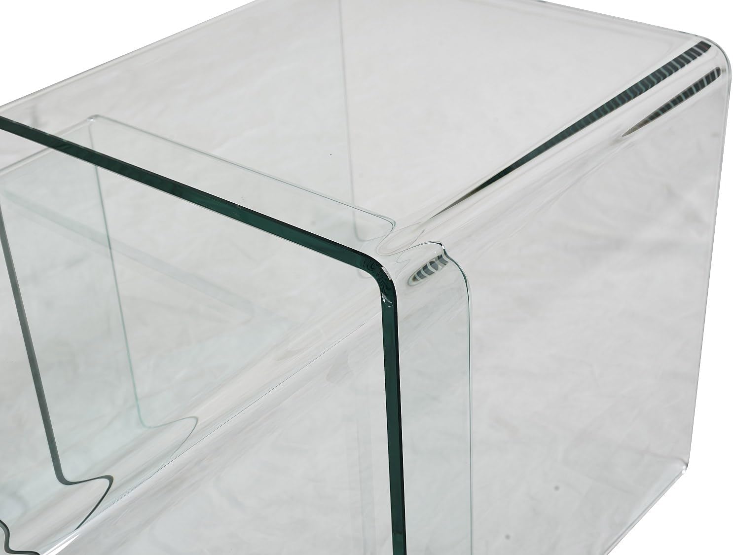 Vente-unique - Tables Basses gigognes Minka - Verre courbé – Image 4