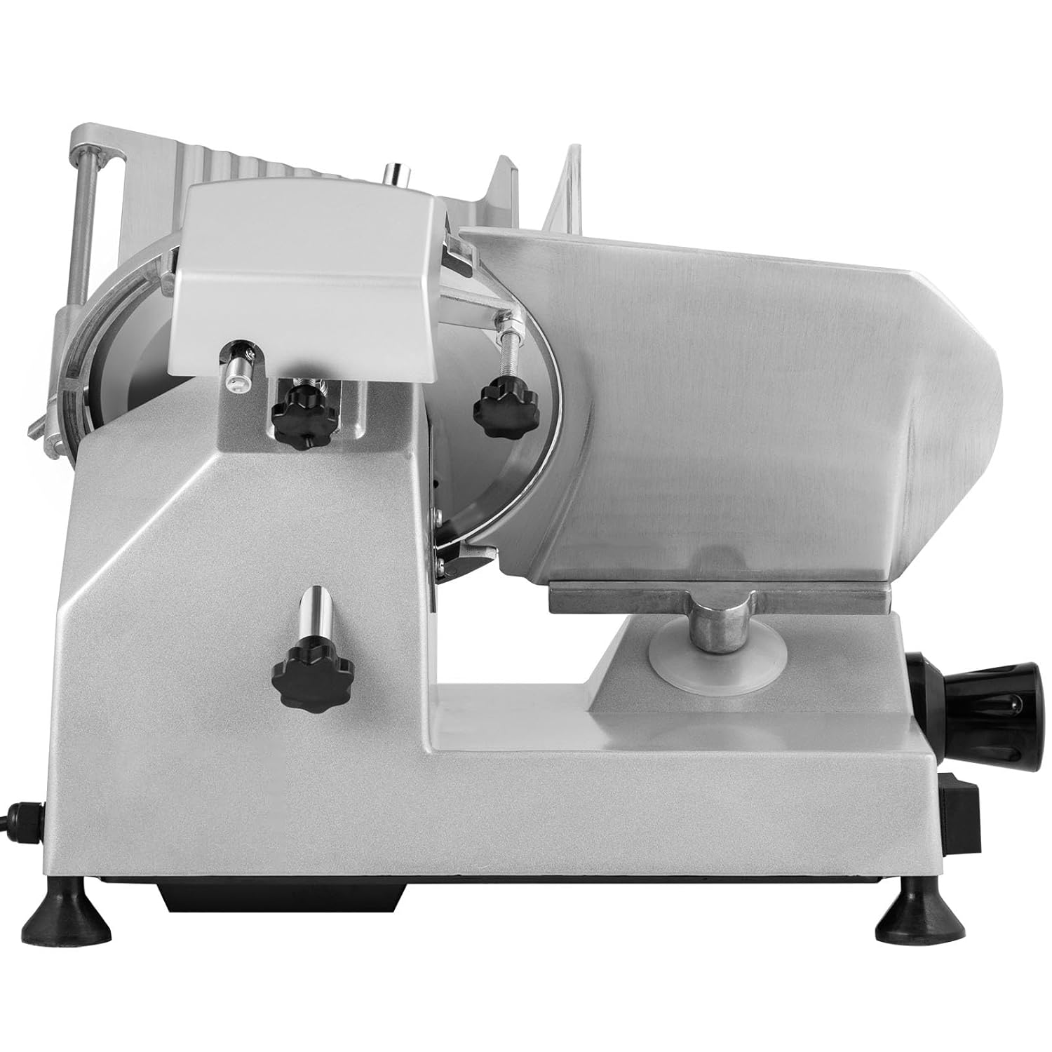 VEVOR Trancheuse Électrique Commerciale 200 W Trancheuse à Jambon Lame 203 mm 350-400 tr/min Trancheuse Charcuterie en Acier Inoxydable et Alu pour Couper en Tranches Viande Fromage Légumes Fruits – Image 9