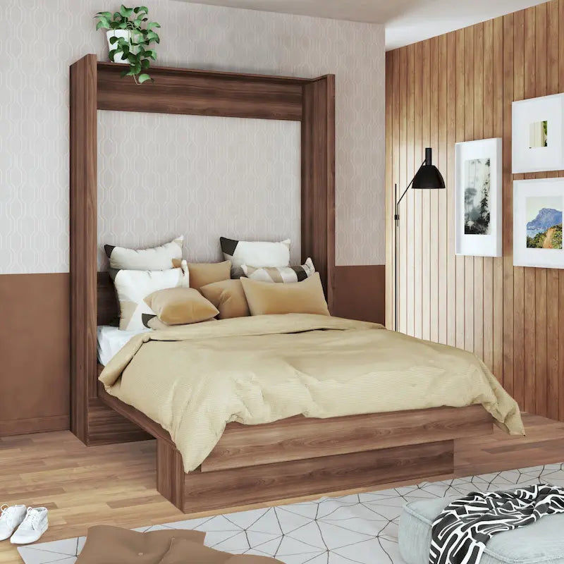 Oakland Living Easy Lift Brazilian Queen Contemporary Murphy Bed with Shelf – Image 2