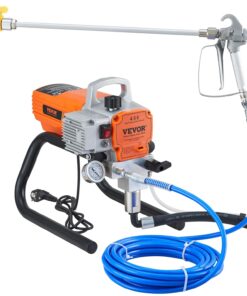 VEVOR Pulvérisateur sans Air avec Tuyau Haute Pression, Pistolet de Peinture Murale 1500 W, 3000 PSI, 1,8 L/Min, pour Peinture Intérieure et Extérieure Fournitures Clôtures Construction Maison