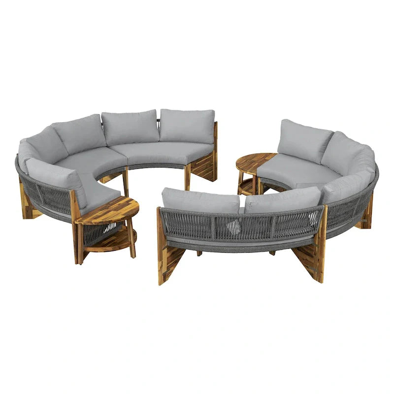 6-Person Outdoor Seating Group with Cushions & 1Coffee Table – Image 12