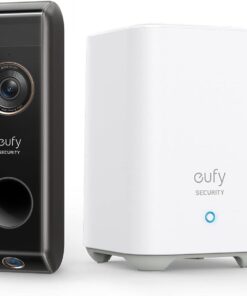 eufy Security Video Doorbell S330 Sonnette sans Fil avec 2 Cameras (sur batterie) avec HomeBase, Double Détection des Mouvements et Colis, 2K HD, sans Charges Mensuelles, 16G de Stockage Local