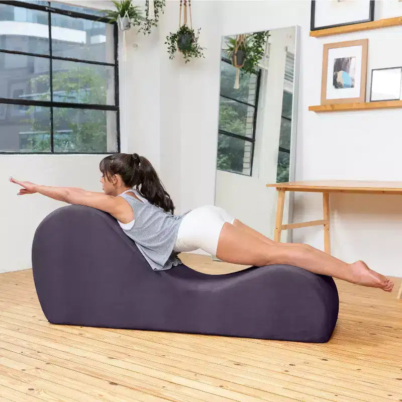 Avana Sleek Chaise Lounge for Yoga - Made in The USA - Great for Stretching, Relaxation, Exercise & More, 60D x 18W x 26H Inch, Light Grey – Image 16