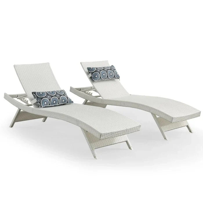 All Weather Wicker Chaise Lounge - Set of 2 – Image 21