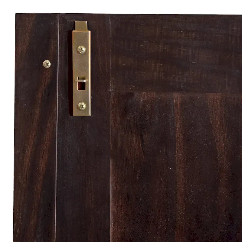3-Door Wardrobe Armoire - White/Mocha/Java - Solid Wood – Image 16