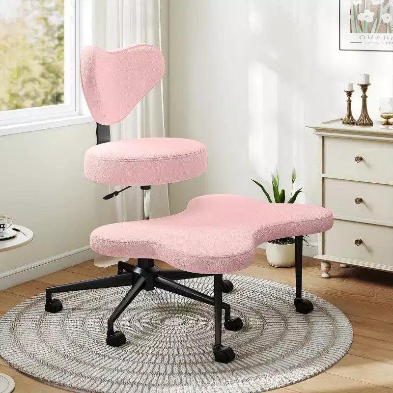 Pinmoco Ergonomic Criss Cross Office Chair, Height Adjustable Meditation Chair, 360 Swivel, Lumbar Support, Task and Office Chair, ADHD Chair – Image 25
