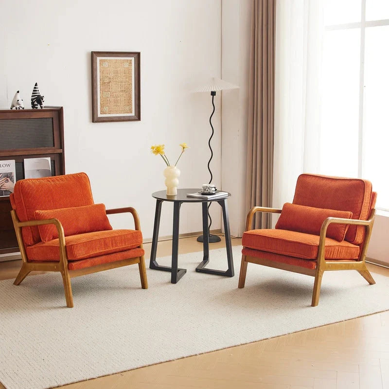 Mid Century Modern Upholstered Accent Chair – Image 5