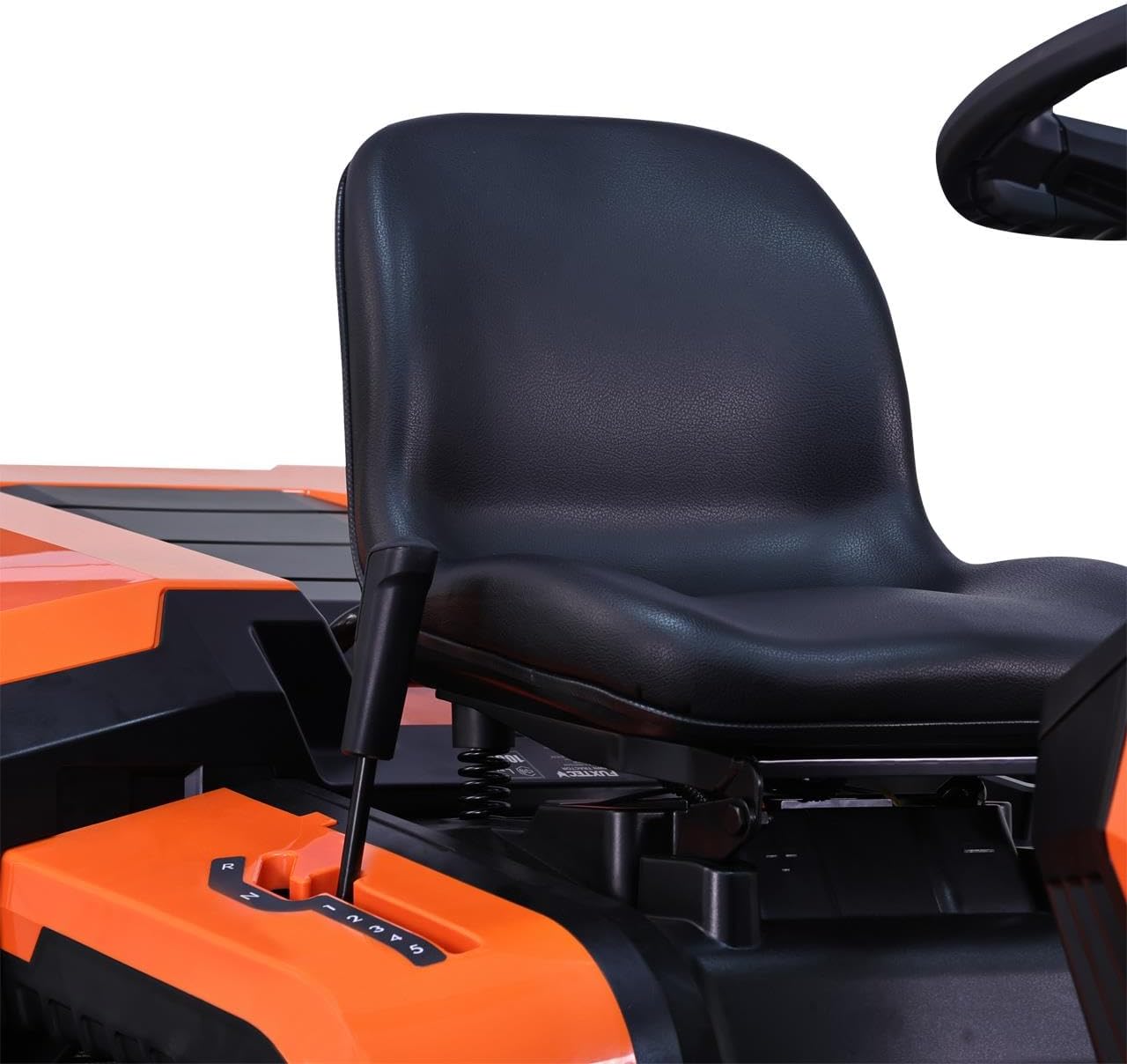 FUXTEC Tondeuse autoportée FX-RMT84M - Tondeuse autoportée à Essence avec Largeur de Coupe 83 cm - Moteur 8,8 KW 432 cm³ - 6 hauteurs réglables - bac 280 L - Marche arrière RMO - boîte Manuelle 5+1 – Image 9