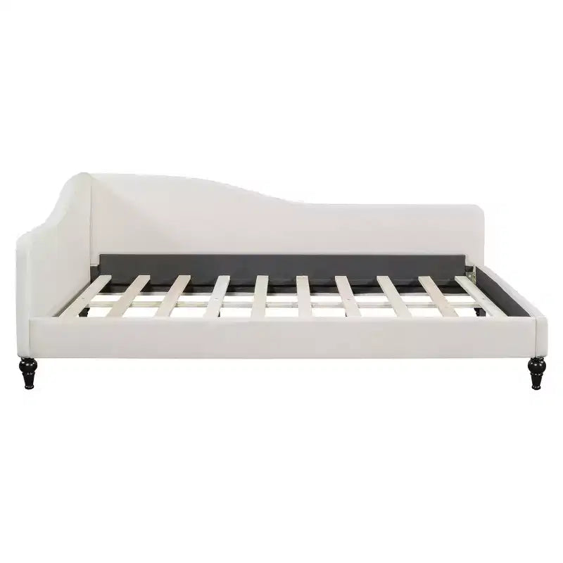 Whisen Stylish L-Shaped Design Solid Wood Legs Linen Daybed – Image 21