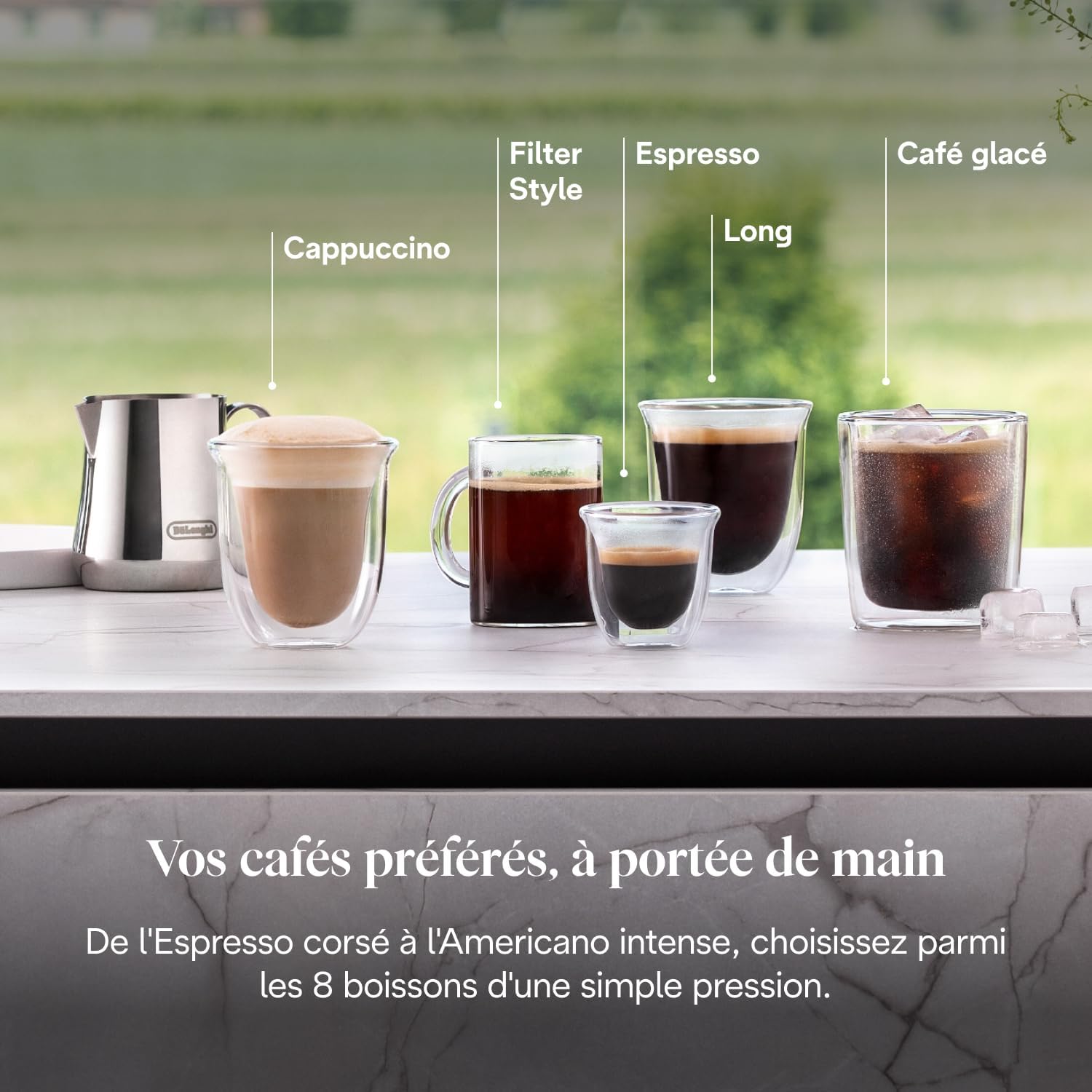 De’Longhi Rivelia - Perfetto Machine à Café Automatique, Mousseur à Lait Classique, 8 Boissons Enregistrées, Écran Tactile Couleur, Réservoir à Grains de Café Interchangeables, Noir (EXAM440.35.B) – Image 7