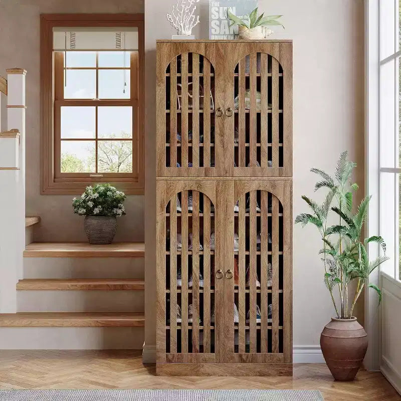 Lantine 70.86 Tall Shoe Storage Cabinet with Removable Shelves, 9-Tier 27-36 Pairs Shoe Organizer Rack for Entryway, Hallway, Closet – Image 6