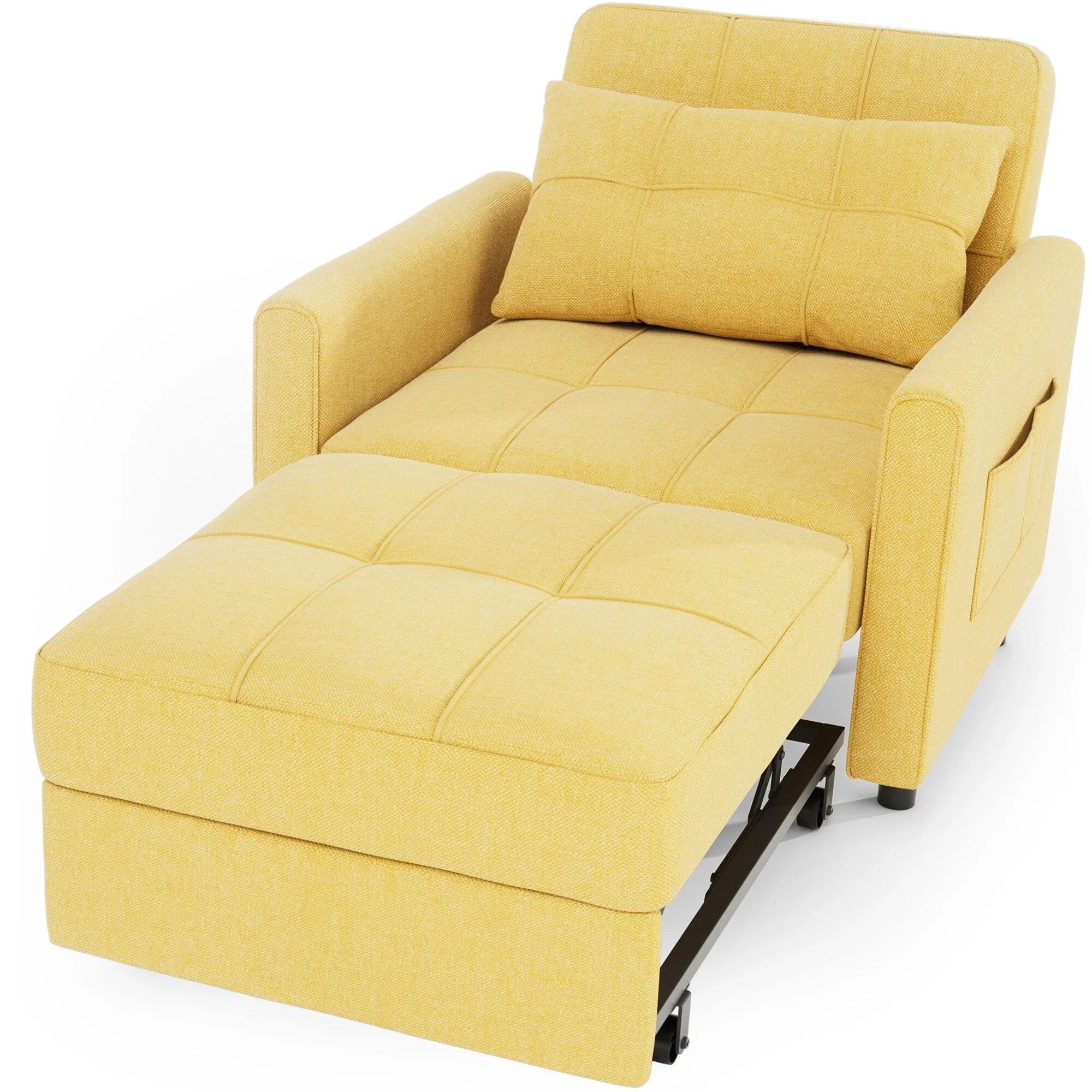 3-in-1 Adjustable Sleeper Sofa Bed, Pull Out Chair Sofa, Convertible Folding Bed for Living Room – Image 74