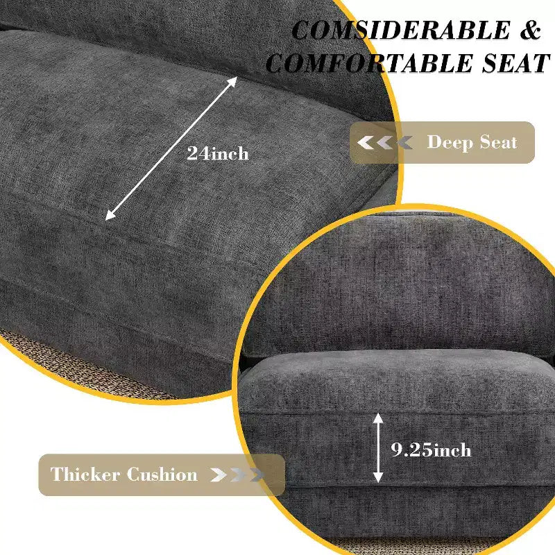 Dyonery 158 Extra Large Modular Sectional Sofa, CHENILLE Fabric with Deep Seat, Tool-Free Assembly – Image 30