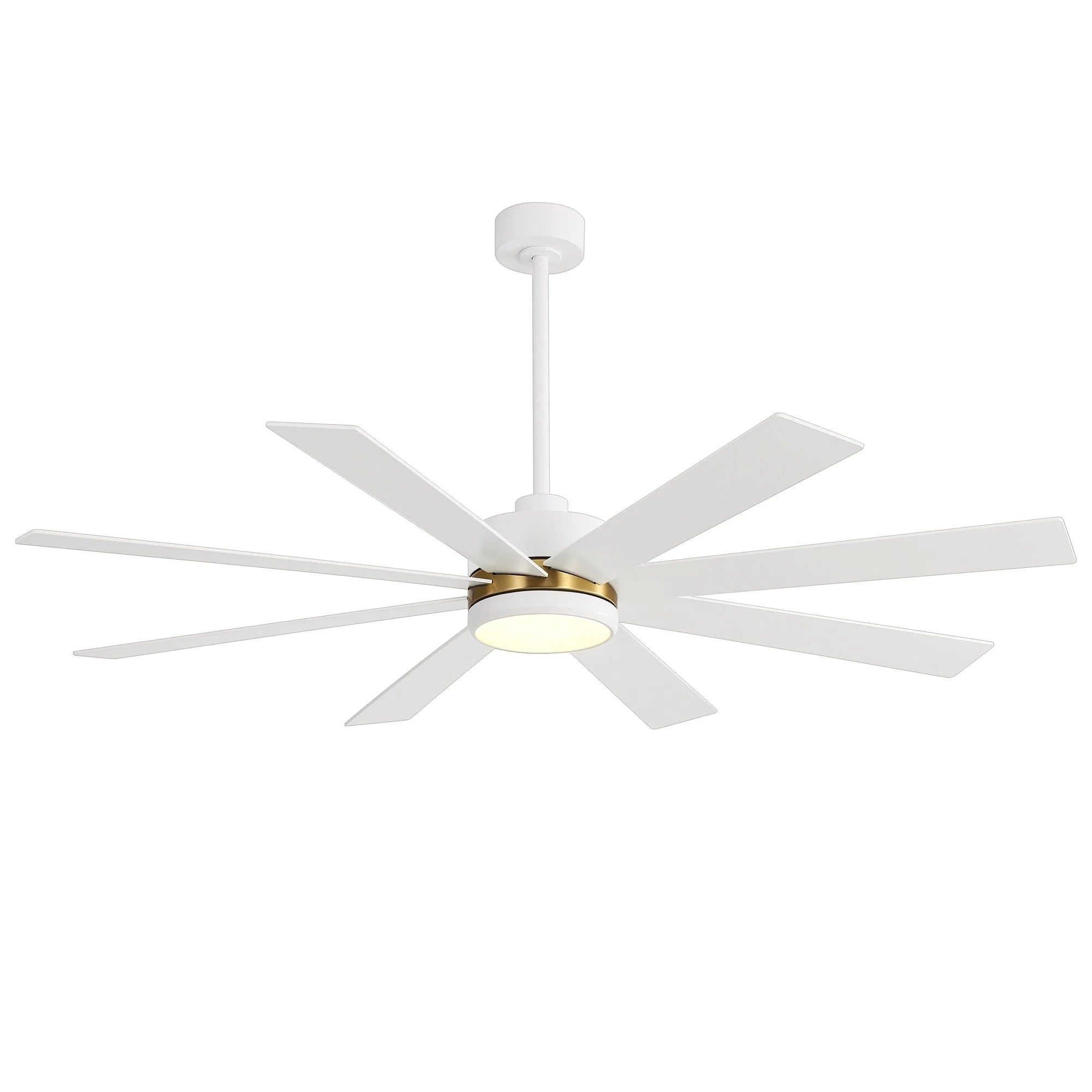 65 Inch 8-Blade Black LED Ceiling Fan with Light and Remote – Image 6