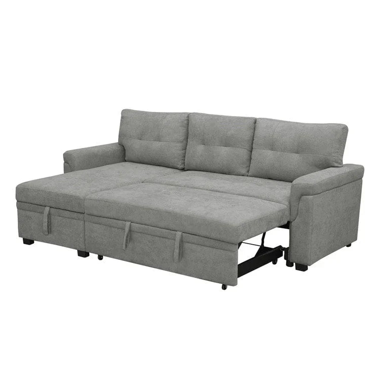 Convertible Reversible Sectional Sofa with Pull-Out Sleeper Bed, Hidden Storage Chaise, and Durable Legs – Image 24