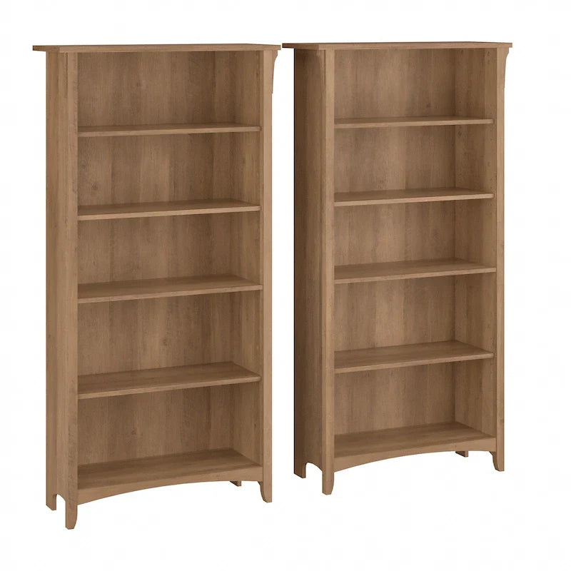 Salinas Tall 5-shelf Bookcase (Set of 2) by Bush Furniture – Image 15