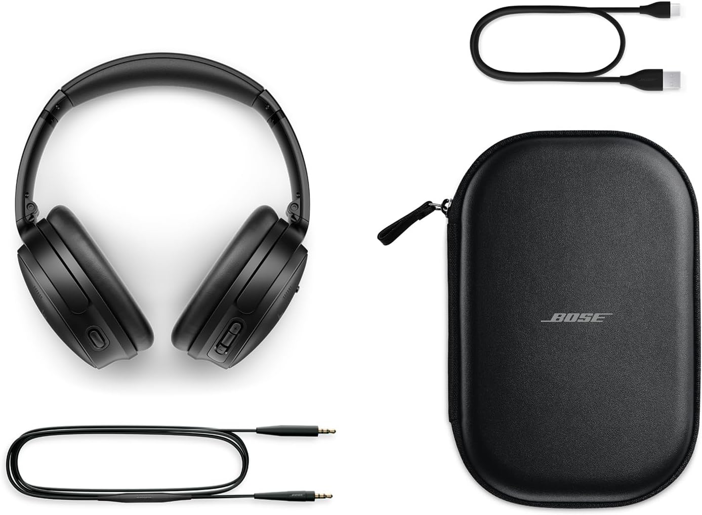QuietComfort Headphones, Casque sans fil immersif à réduction de bruit, Casque supra-aural Bluetooth avec micro intégré d’une autonomie allant jusqu’à 24 heures, Noir – Image 6