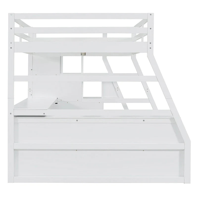Full Pine Loft Bed with Desk and Storage – Image 24