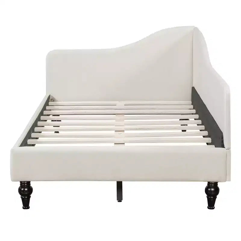 Whisen Stylish L-Shaped Design Solid Wood Legs Linen Daybed – Image 13