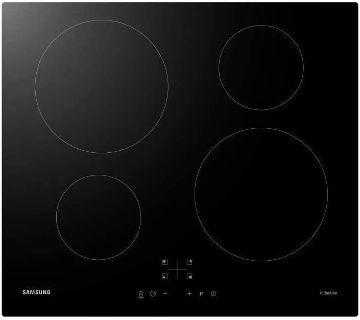 Zone induction hob, Verre trempé, Noir, 52 centimeters