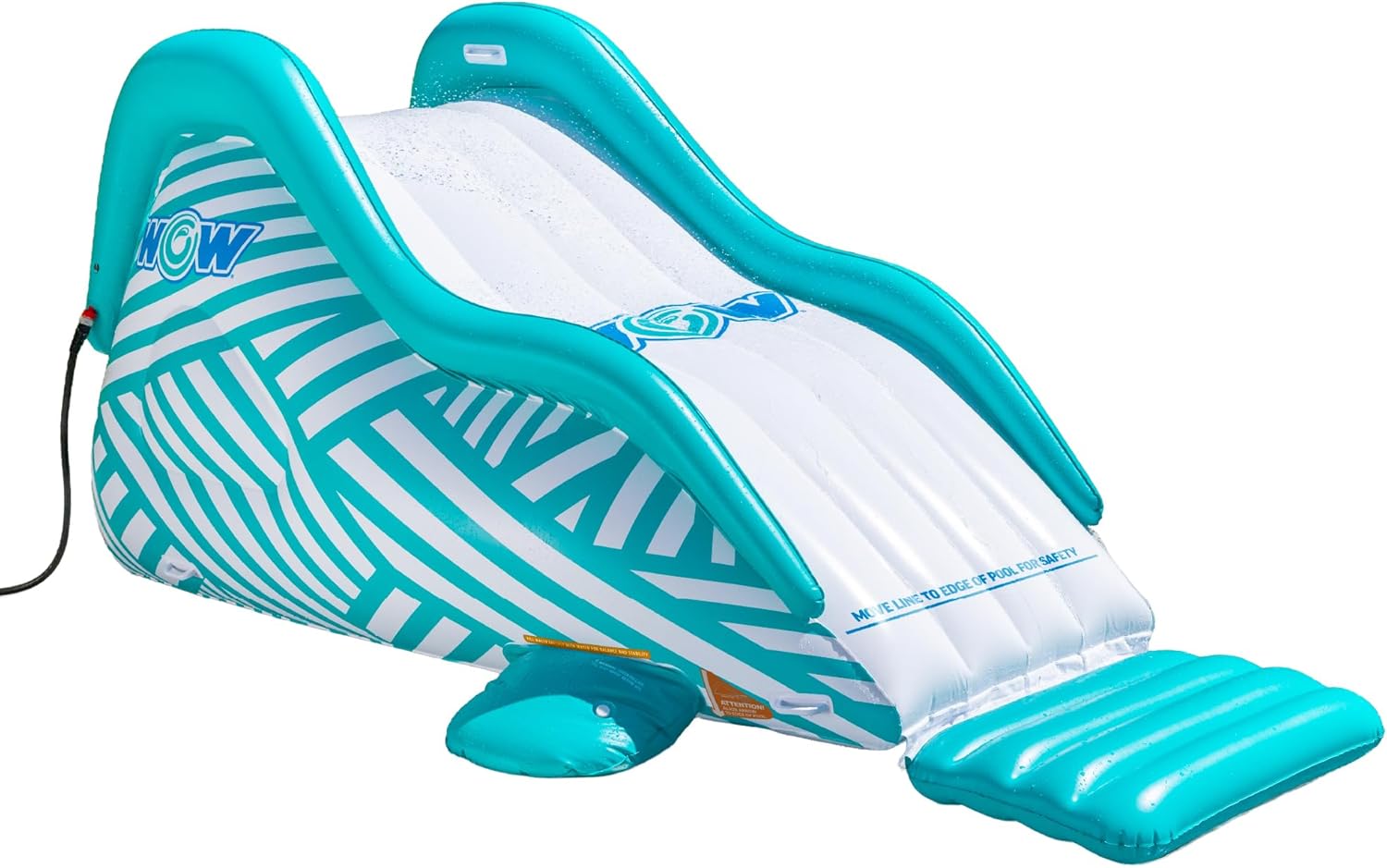 WOW Sports Wiggler Glissière d'arrosage Gonflable avec Bosse Centrale – Fixation de Tuyau d'arrosage – Jeu d'eau dans Le Jardin – Enfants et Adultes