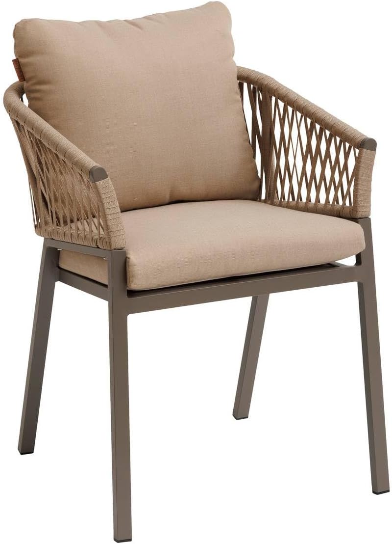 Hespéride - Lot de 2 Fauteuils de Jardin Oriengo Miel et Praline Anti-Rouille Tissu Déperlant Coussins Déhoussables Mobilier pour Terrasse Balcon – Image 3