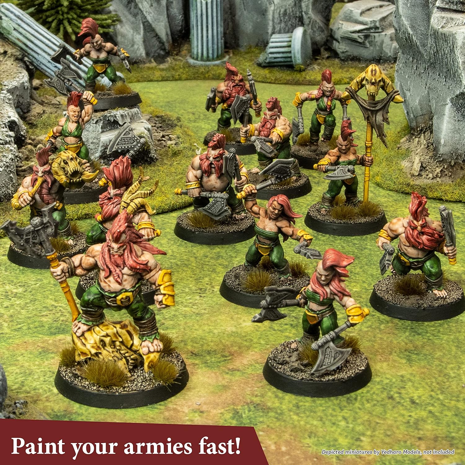 The Army Painter Speedpaint Complete 2.0, L'ensemble Complet 90 Flacons De Kit Peinture Acrylique 18ml, Incluant Les 3 Pinceaux Peinture Essentiels Pour Warhammer 40k Et Dungeons & Dragons – Image 5
