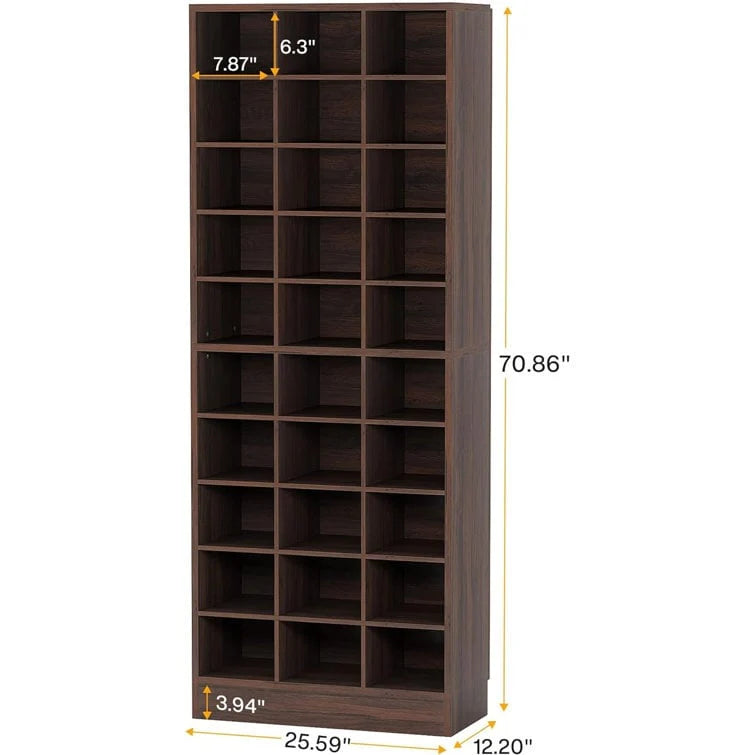 30 Pairs Tall Shoe Cabinet, 10 Tiers White Wooden Shoe Storage Rack for Closet, Entryway - 10-tier – Image 30